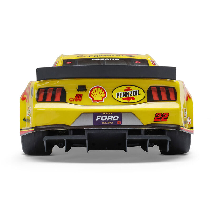 Losi 1/12 NASCAR RC Racecar Joey Logano No. 22 Shell 2025 Ford Mustang 2S AWD RTR Brushed On-Road (Battery & Charger Included)