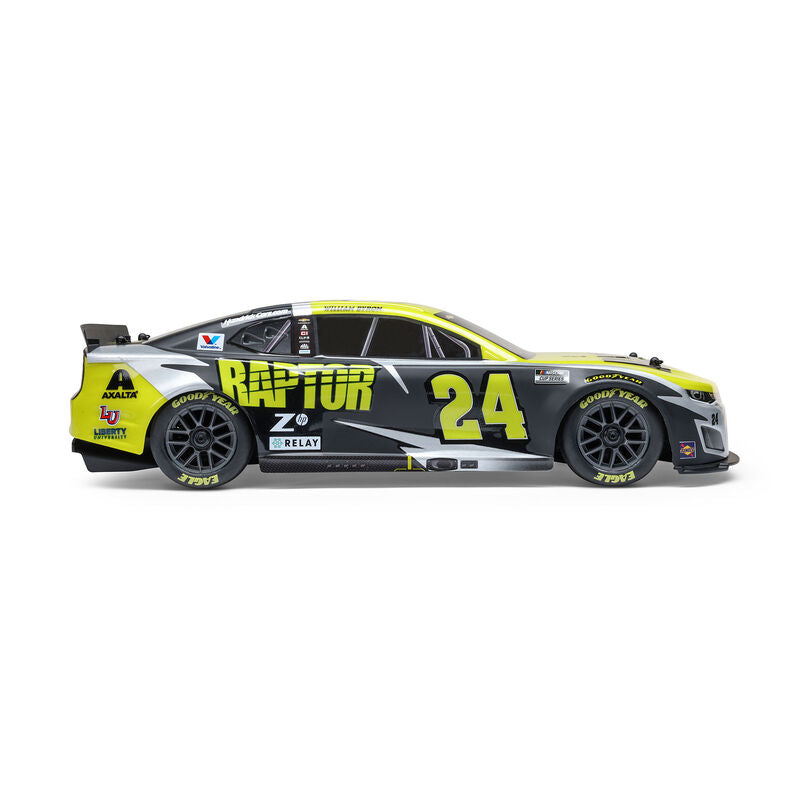 Losi 1/12 NASCAR RC Racecar William Byron No. 24 Raptor 2025 Chevrolet Camaro ZL1 2S AWD RTR Brushed On-Road (Battery & Charger Included)