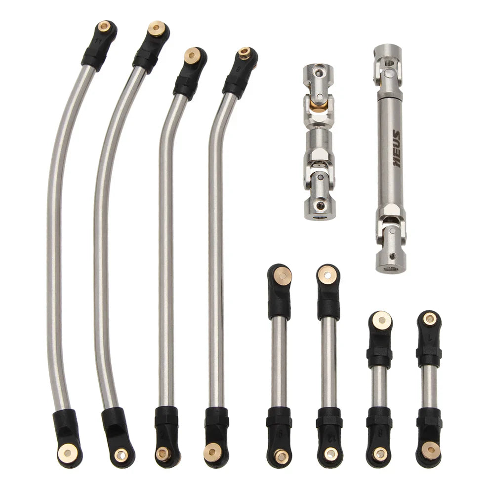 MEUS Racing Titanium LCG MD24 Chassis/ MD24 Dig Chassis Drive Shafts & Chassis Links for 1/24 SCX24