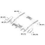 MEUS Racing Titanium LCG MD24 Chassis/ MD24 Dig Chassis Drive Shafts & Chassis Links for 1/24 SCX24