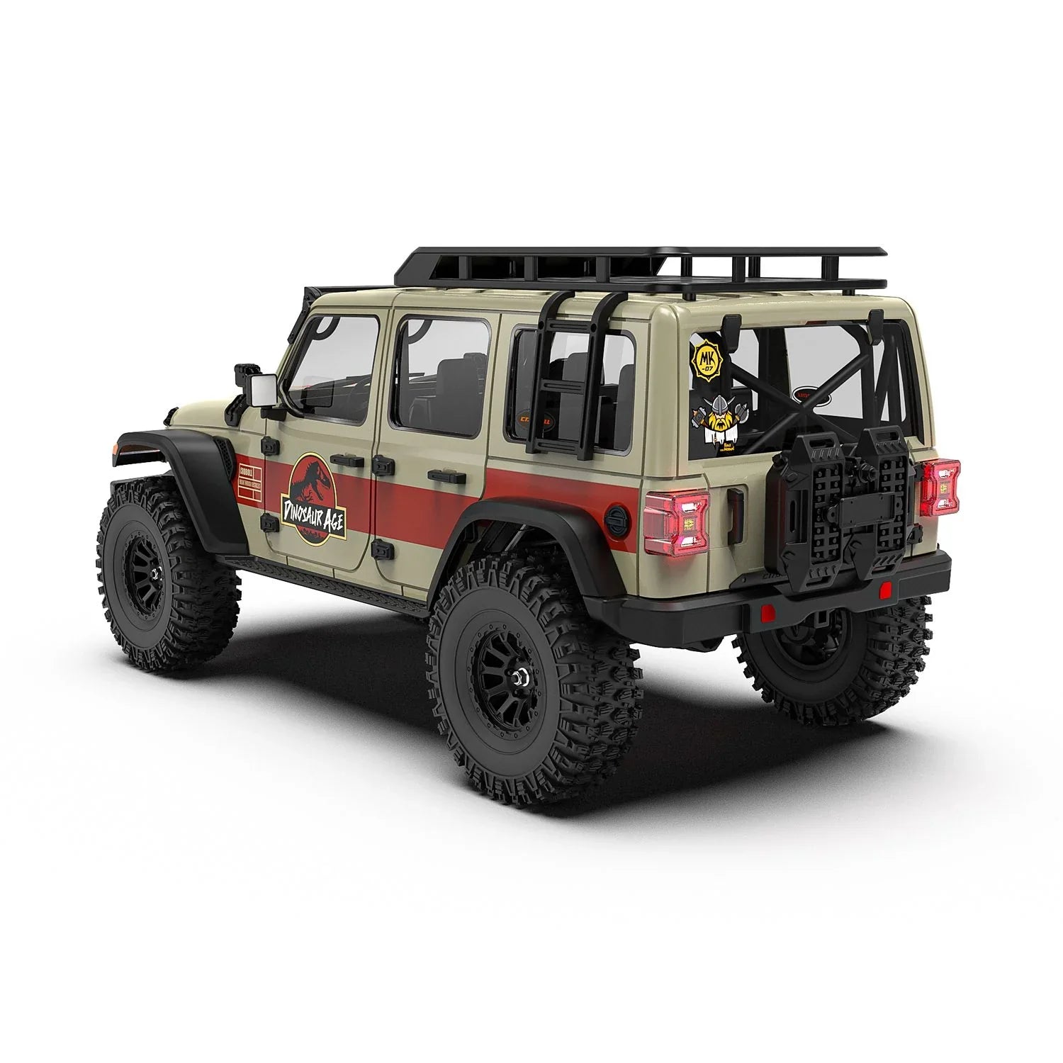 Rlaarlo 1/7 Scale 4WD Brushless RTR RC Crawler MK-07 V2 Hand-Painted Dinosaur Themed Design
