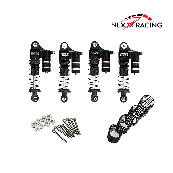NX-616 Nexx Racing 37mm Reservoir Shocks (4pcs) for Redcat Ascent-32 1/32