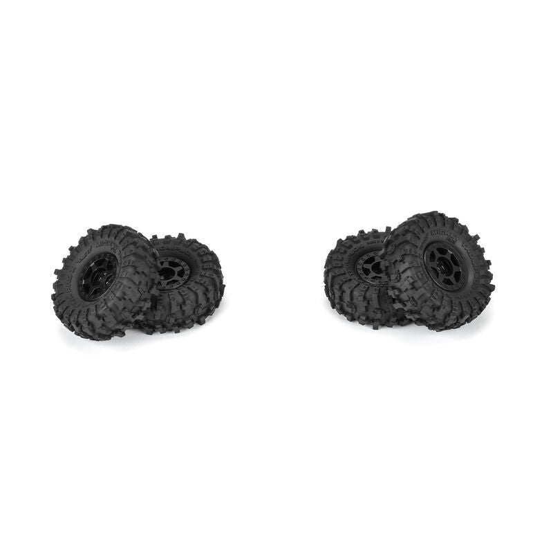 Pro-Line 1/24 Mickey Thompson Baja Pro X F/R 1.0" MTD 7mm Black Holcomb (4) - HeliDirect