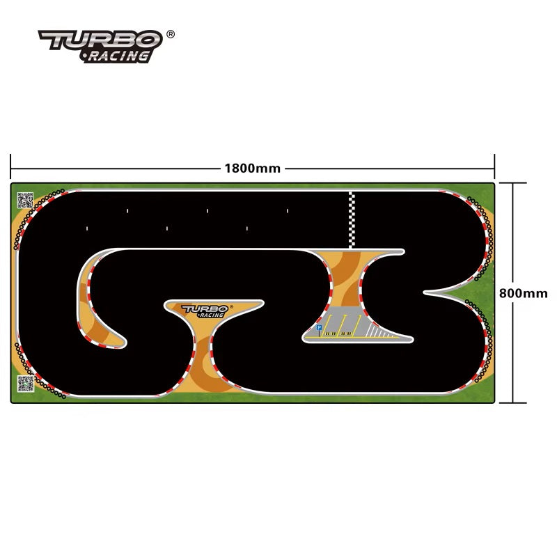 Turbo Racing 1:76 Racing Car Track Mat 1800 x 800mm