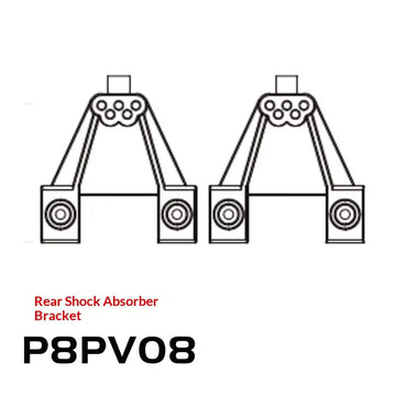 MJX HYPER GO Rear Shock Tower For H8P, H8E & H8H