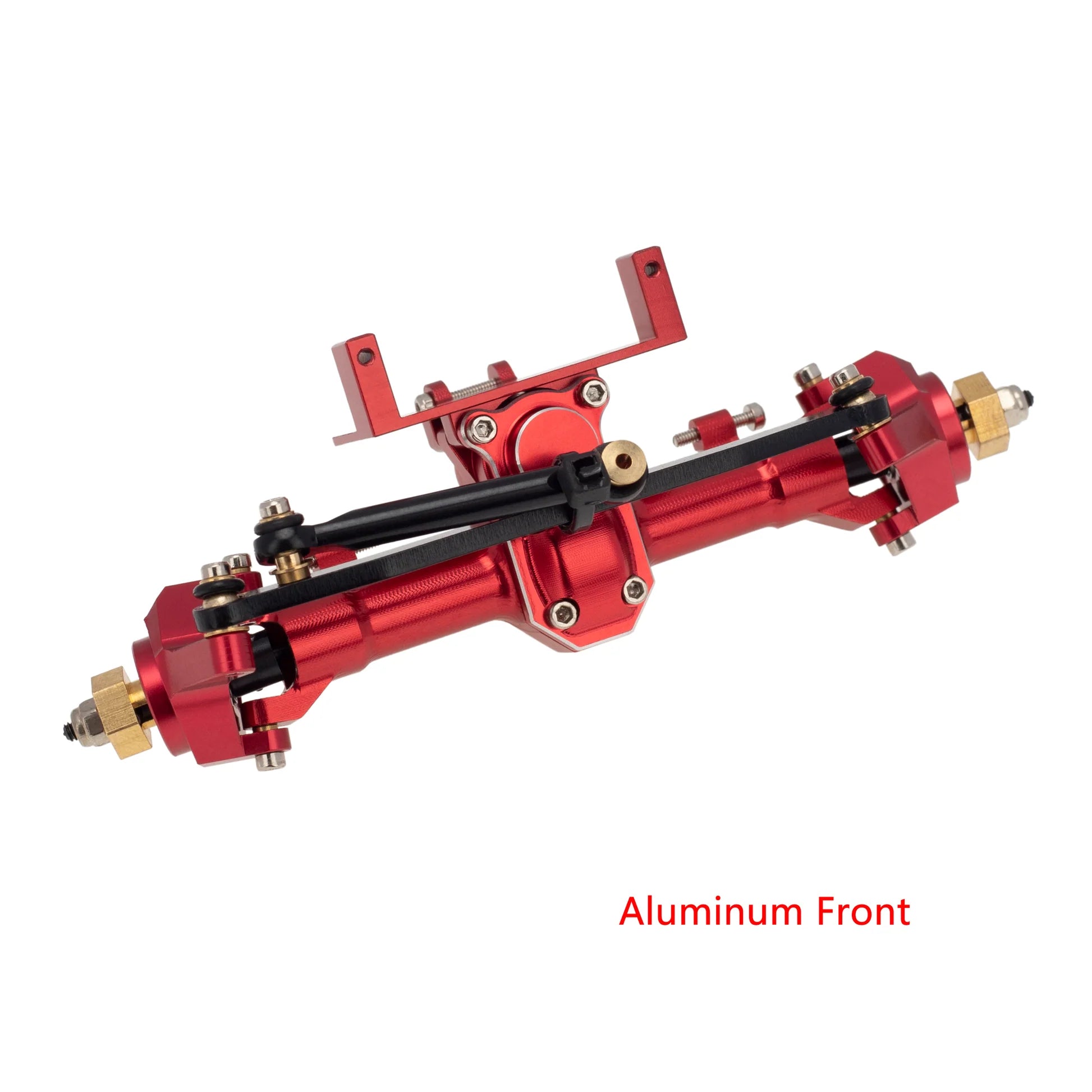 MEUS Racing 1/24 RC Crawler Car CNC Aluminum Front and Rear Axle for SCX24 90081 C10 1/24 RC Crawler Car CNC Aluminum Front and Rear Axle for SCX24 90081 C10 Jeep (Red)