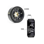 Treal 1.0" Brass Beadlock Crawler Wheels Rims (4pcs) For Axial SCX24 Bronco Gladiator C10 Deadbolt -Type A - HeliDirect