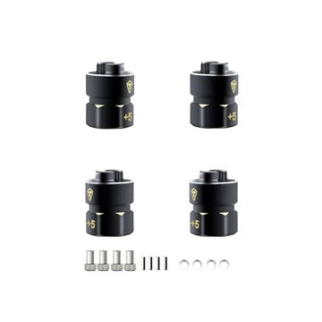 Treal Brass Extended Hex Hubs Wheel Spacers For SCX24 Upgrades +5mm - HeliDirect