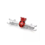 Treal Front Axle Housing Aluminum 7075 Diff Housing For Axial SCX24 Deadbolt C10 Jeep Betty Gladiator (Silver-Red) - HeliDirect