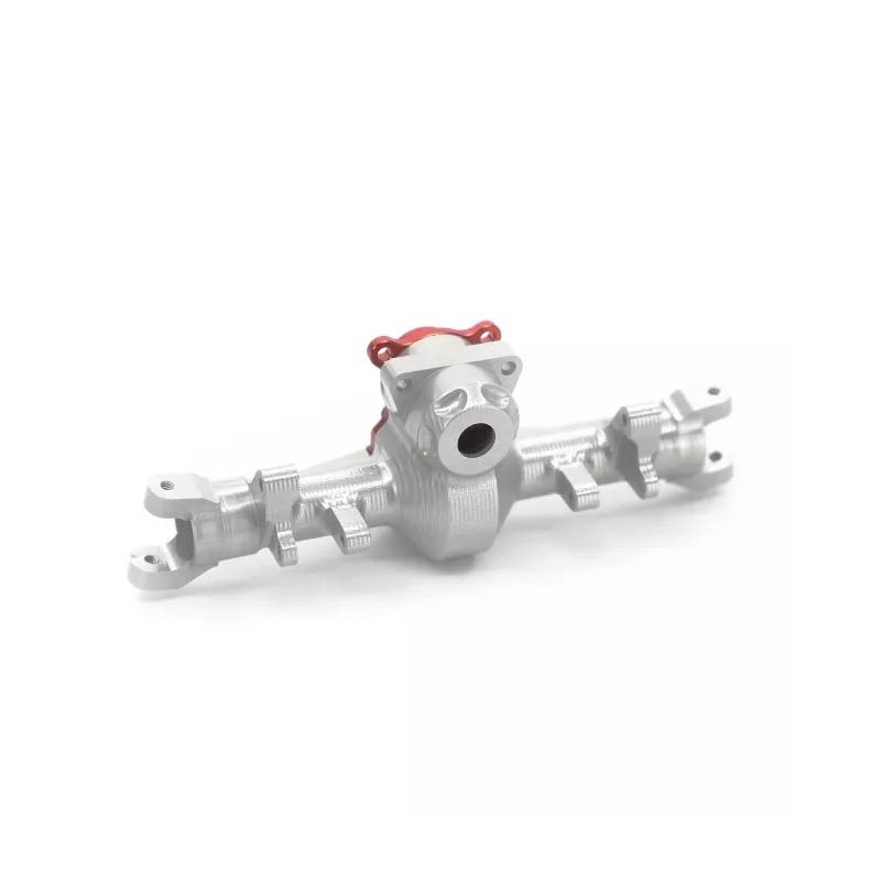 Treal Front Axle Housing Aluminum 7075 Diff Housing For Axial SCX24 Deadbolt C10 Jeep Betty Gladiator (Silver-Red) - HeliDirect