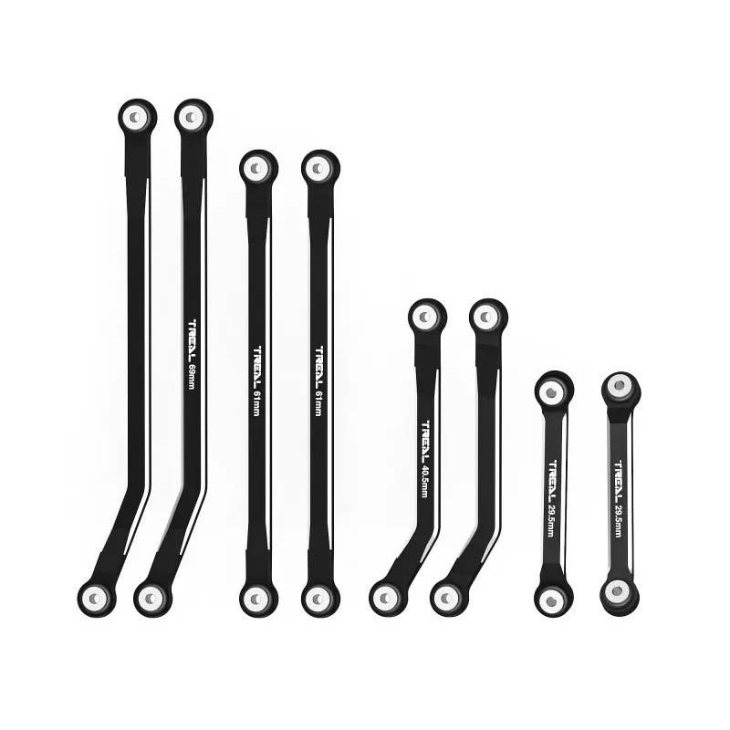 Treal High Clearance 4-Links Design Alu 7075 For Axial SCX24 Deadbolt Betty (Black) - HeliDirect