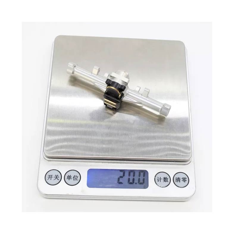 Treal Rear Axle Housing Aluminum 7075 w/ Heavy Brass Diff Cover For Axial SCX24 Deadbolt C10 Jeep Betty (Silver) - HeliDirect