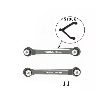 Treal Upper 2 Links 29.5mm Alu 7075 For Axial SCX24 Deadbolt Betty 1/24 Scale Trucks (Gray) - HeliDirect