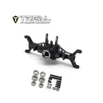 Treal Alu 7075 Front Axle Housing - Caster Blocks (C-Hubs) For Traxxas 1/18 TRX-4M Defender Bronco (Black) - HeliDirect