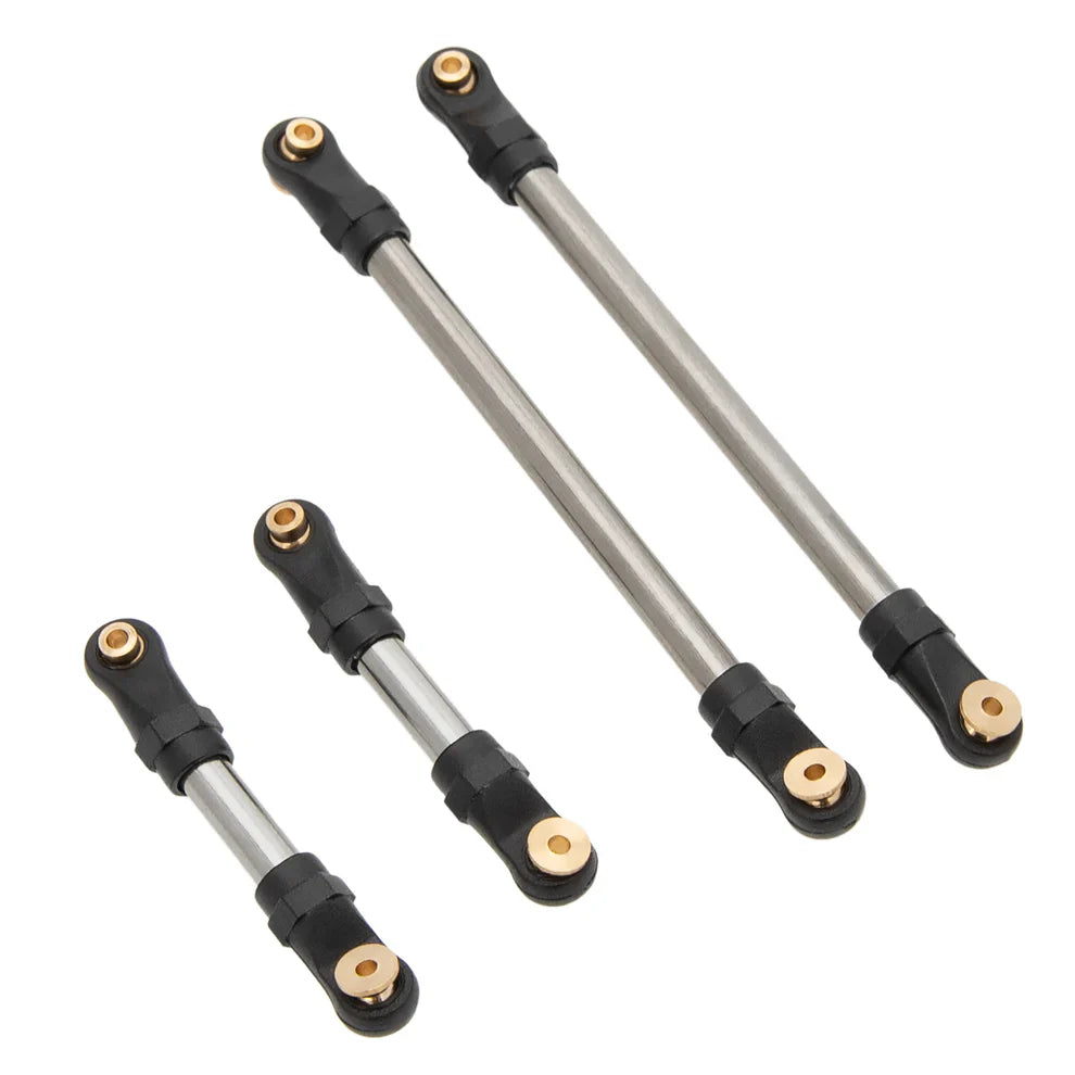MEUS Racing Metal High Clearance Chassis & Steering Links Set for 1/24 SCX24 Deadbolt Betty