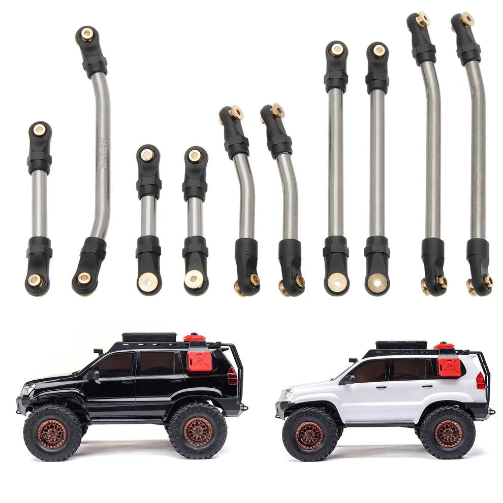 MEUS Racing Metal High Clearance Chassis Links for 1/24 SCX24 Lexus GX 470