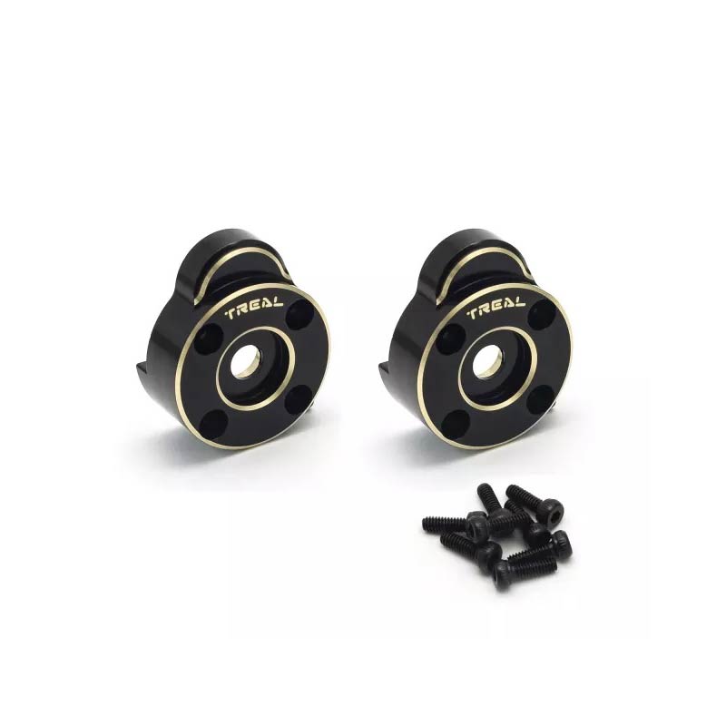 Treal Brass Outer Portal Covers Heavy Weight Outer Drive Housing For 1/24 FMS FCX24 Upgrades - HeliDirect