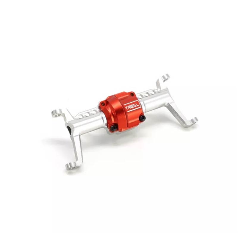 Treal Alu 7075 Front Portal Axle Housing For FMS FCX24 1:24 Crawler (Silver) - HeliDirect