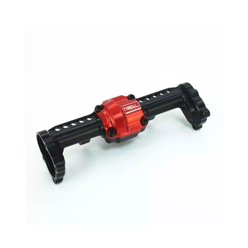 Treal Alu 7075 Rear Portal Axle Housing For FMS FCX24 1:24 Crawler (Black) - HeliDirect