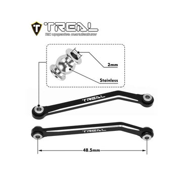 TREAL High Clearance Links - Alu 7075 Chassis Lower Linkages For 1/24 FMS FCX24 (Red) - HeliDirect