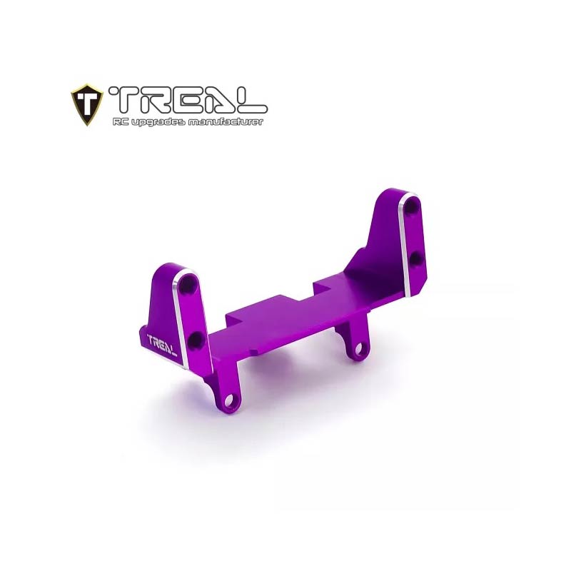 TREAL UTB18 Capra Front Servo Mount CNC Machined Aluminum 7075 Upgrades (Purple) - HeliDirect