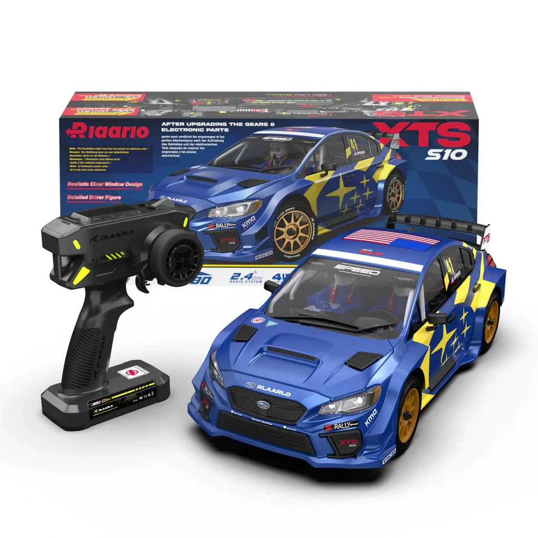 Rlaarlo 1/10 Scale RTR 4WD Carbon Fiber Brushless RC Rally Car