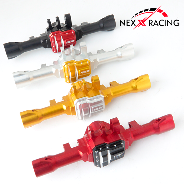 Nexx Racing CNC Alu Rear Axle Housing For TRX4M ( Included Bearing )-Red - HeliDirect