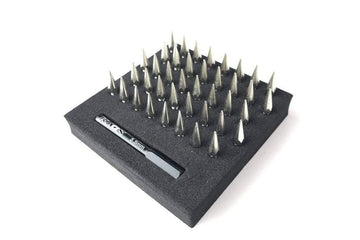 CKD0612 KAOS Silver Bullet Spiked Wheel Lugs (M2.5mm studs W/Tool.  40pcs) - HeliDirect