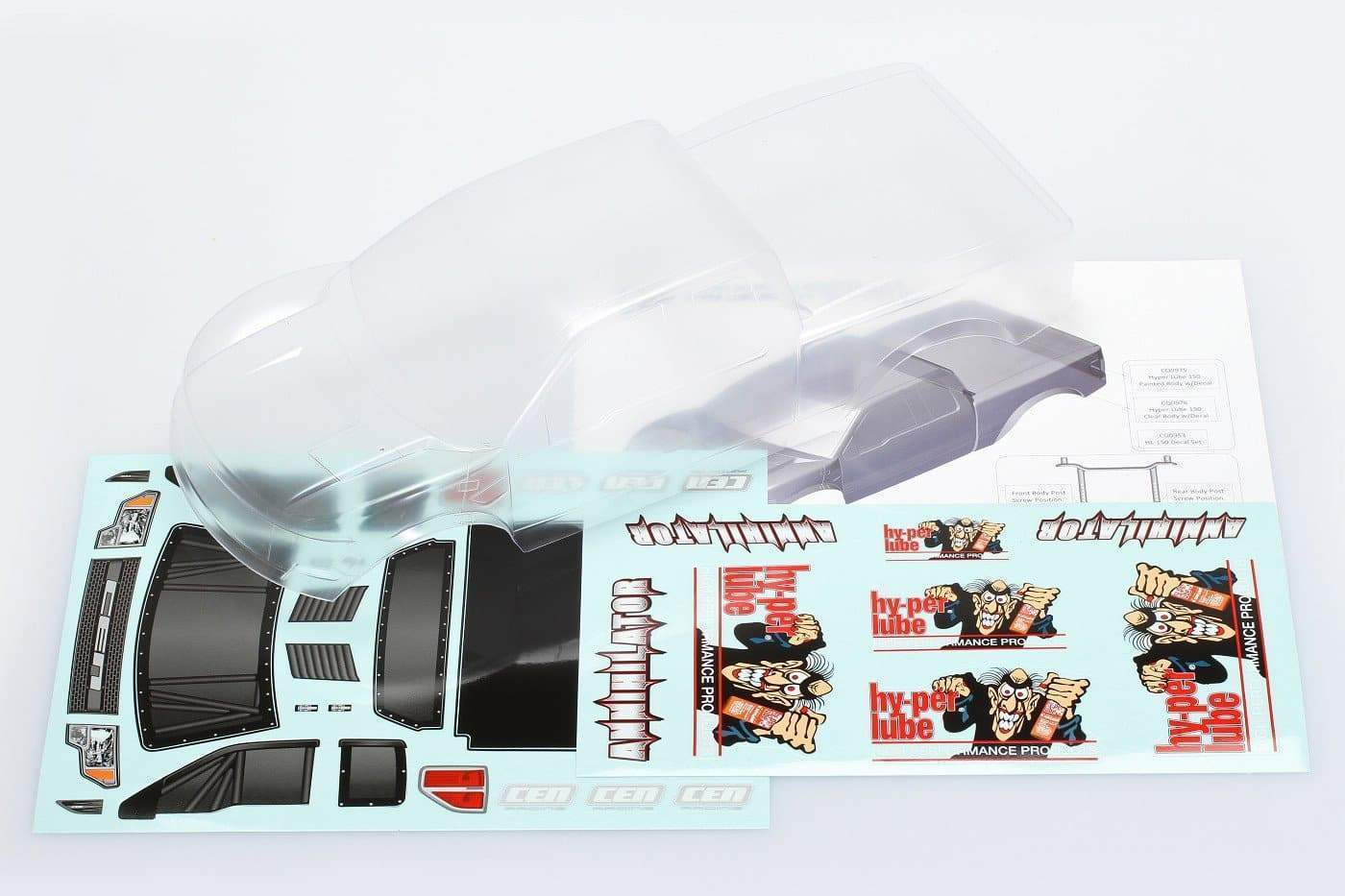 CQ0976 Hy-Per Lube 150 Clear Body w/ Decal - HeliDirect