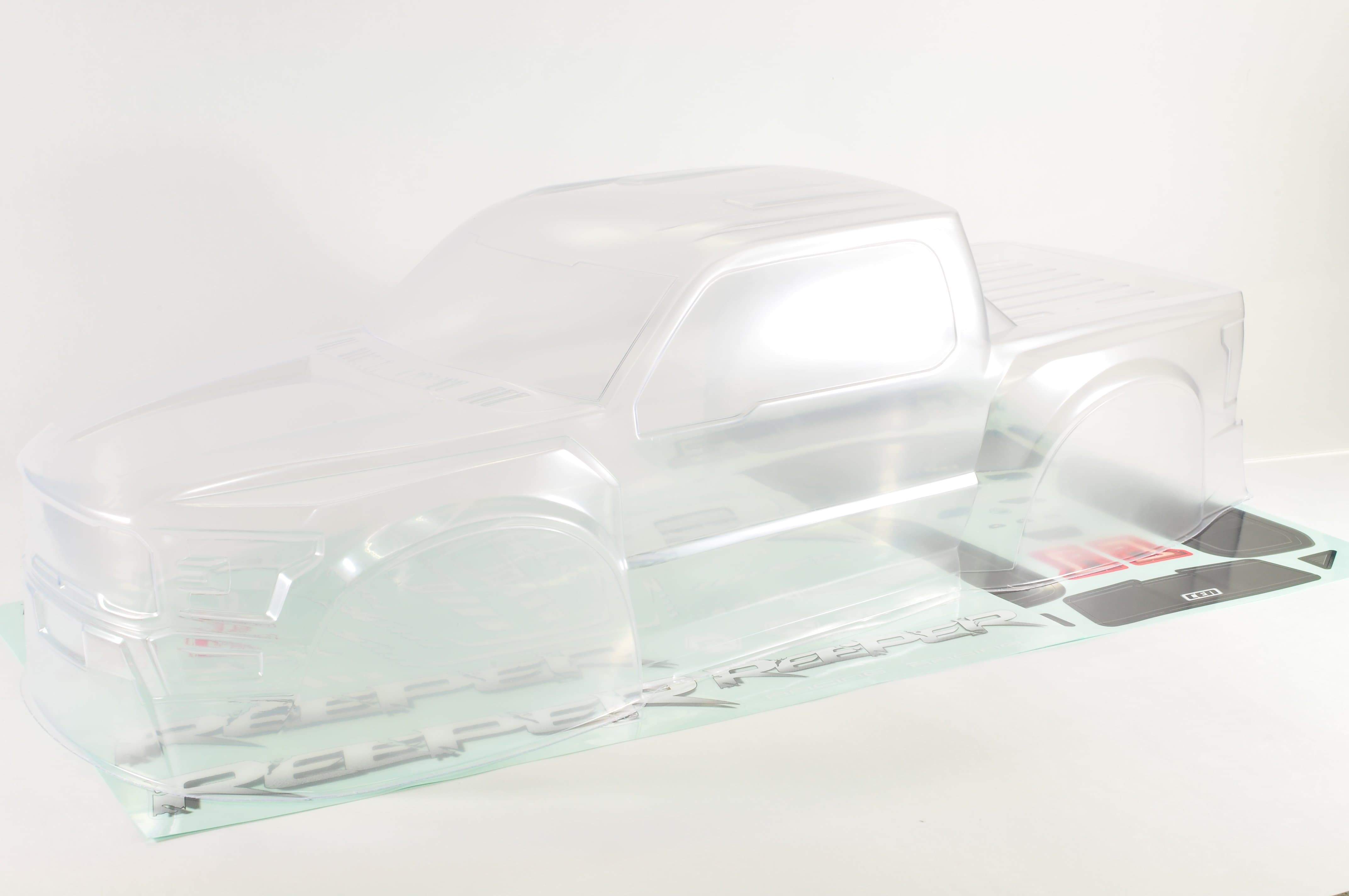 GS151 Reeper Clear Body (With Window and Red Decal sheet) - HeliDirect