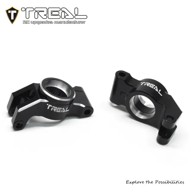 TREAL Aluminum 7075 Rear Hubs Carrier Set CNC Machined Upgrades for Arrma 1/18 GRANITE GROM - BLACK