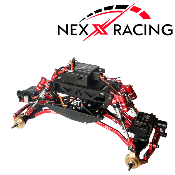 Nexx Racing Reservoir Shock (4 pcs) for 1/24 AX24 - RED - HeliDirect