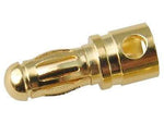 Male 3.5mm Gold Plated Banana (bullet) Connector - HeliDirect