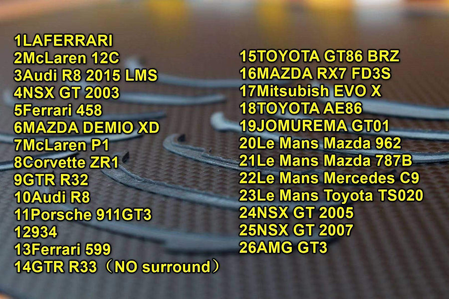 GT55racing 1/28 MINIZ Front reinforced carbon fiber A total of 26 models （SCF-01 TO SCF-26) - HeliDirect