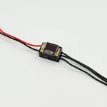 FURITEK MICROBOOST 2S LiPo 25A/50A Brushless ESC for 1/24 & 1/28 Drift/Race Cars - Sensored/Sensorless, Black Color with LCD Display, Solderable and Wire Replaceable