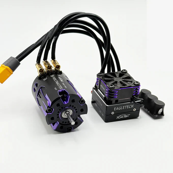Furitek VoltEagle 1/10 Drift Combo – Midnight Edition (Plug & Play Brushless Sensored System for Traxxas 4-Tec Drift)