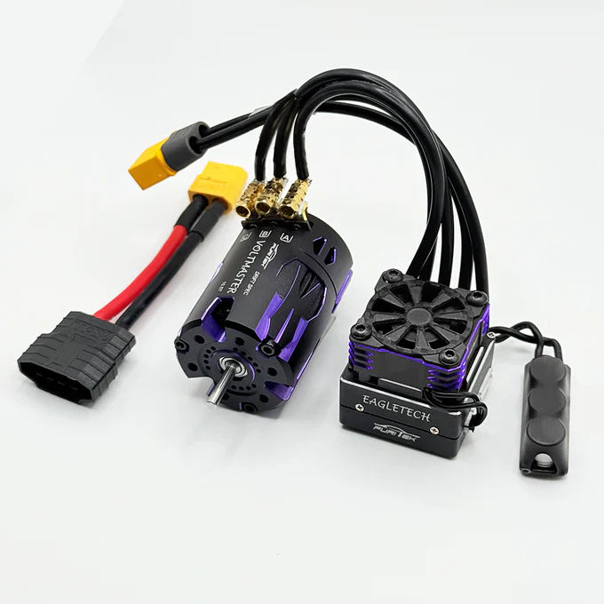 Furitek VoltEagle 1/10 Drift Combo – Midnight Edition (Plug & Play Brushless Sensored System for Traxxas 4-Tec Drift)