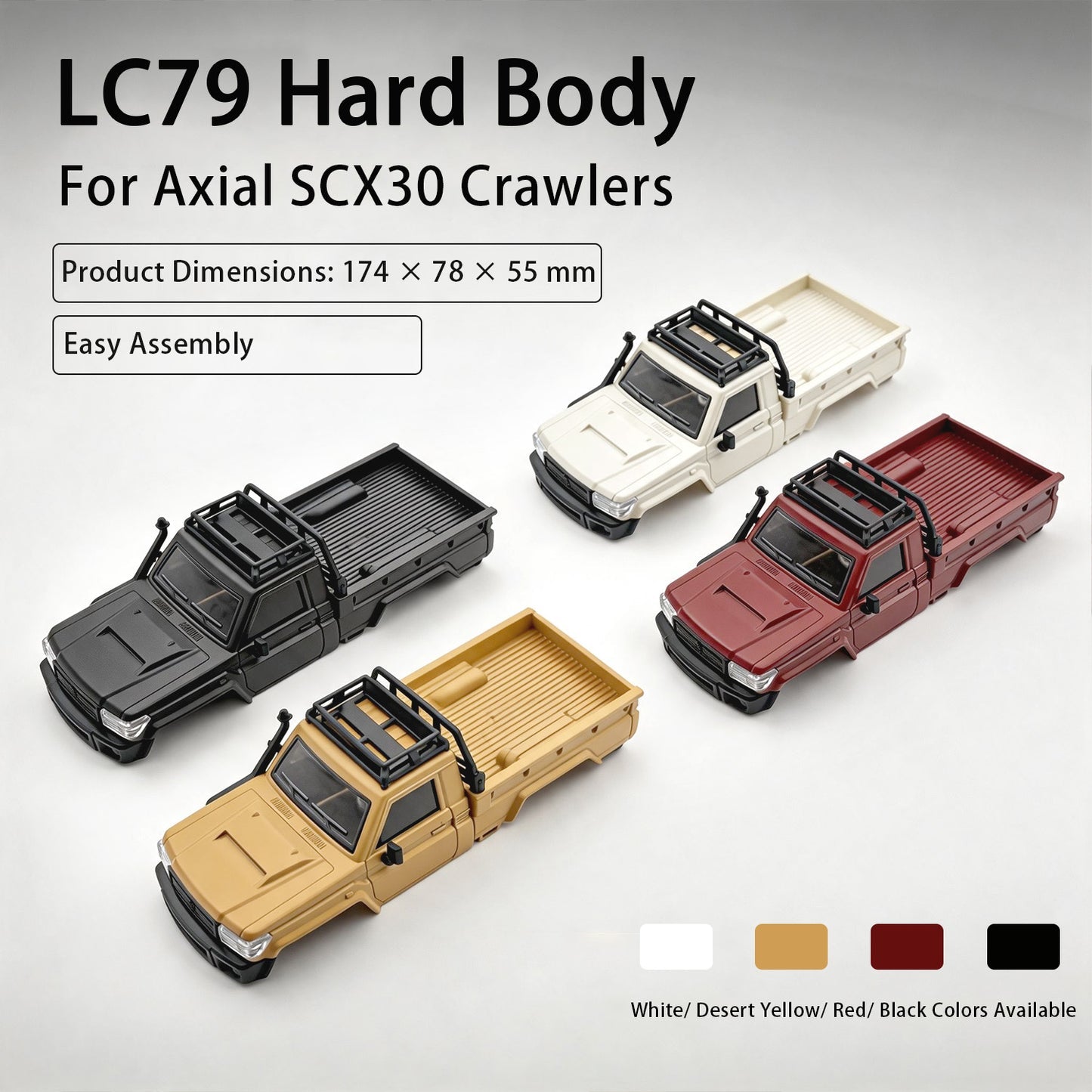 Hobby Details LC79 Hard Body For Axial SCX30 Crawler
