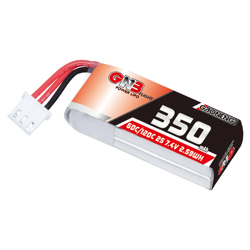 GAONENG GNB 2S 7.4V 350mAh 60C LiPo Battery XH2.54 3Pin Connector