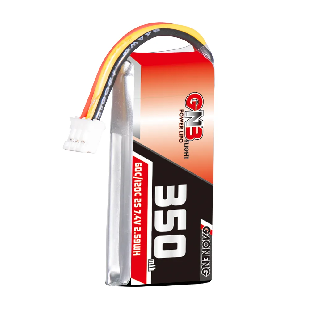 GAONENG GNB 2S 7.4V 350mAh 60C LiPo Battery PH2.0 3Pin Connector