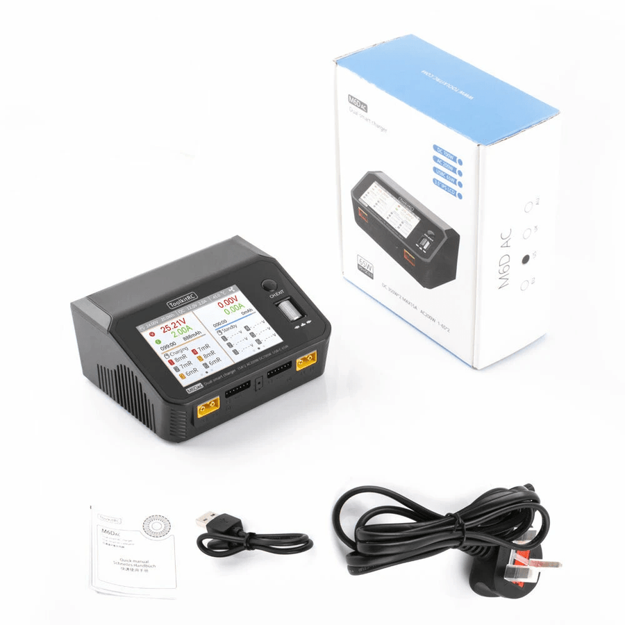 ToolkitRC M6DAC AC/DC Dual Channel Smart Charger - HeliDirect