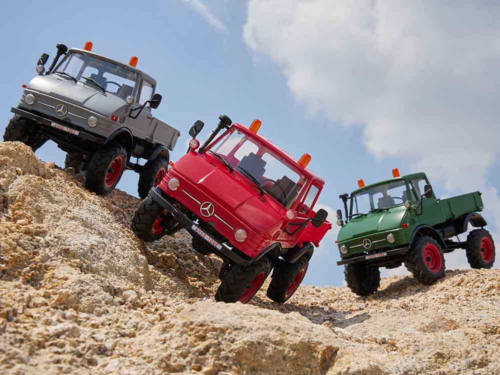 FMS 1:24 FCX24 Mercedes-Benz Unimog 421 RTR - GREY - HeliDirect