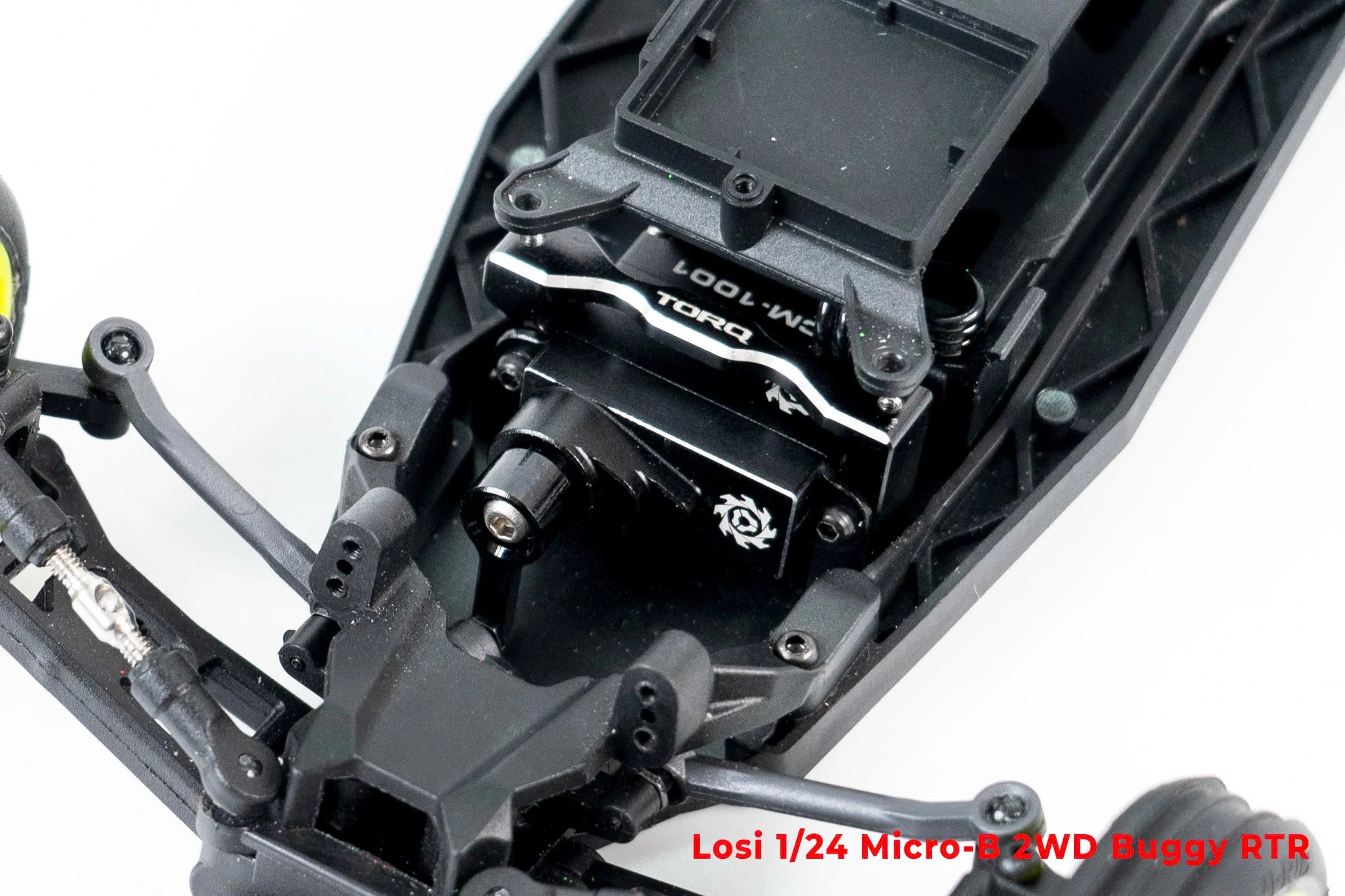 Losi 1/24 Micro-B 2WD Buggy RTR (White) With TORQ Coreless Titanium Gear 7g Micro Servo, aluminum servo horn & Servo Mount - Big Savings $11.93 Off