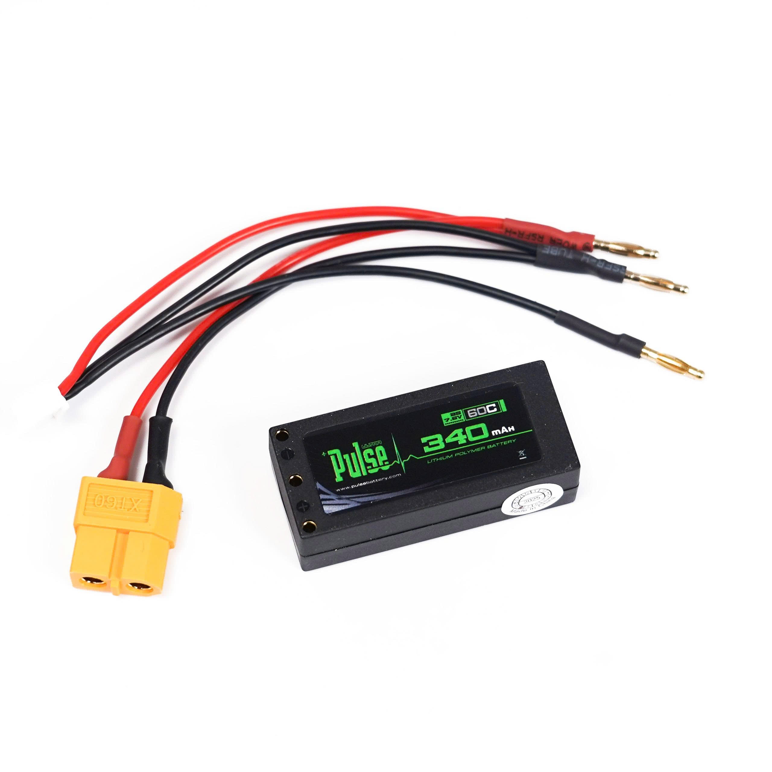 PULSE 340mah 2S 7.6V 60C LiHV Hardcase Battery