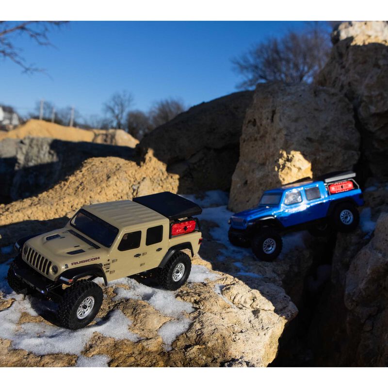 Horizon Hobby 1/24 SCX24 Jeep JT Gladiator 4WD Rock Crawler Brushed RTR, Beige - HeliDirect