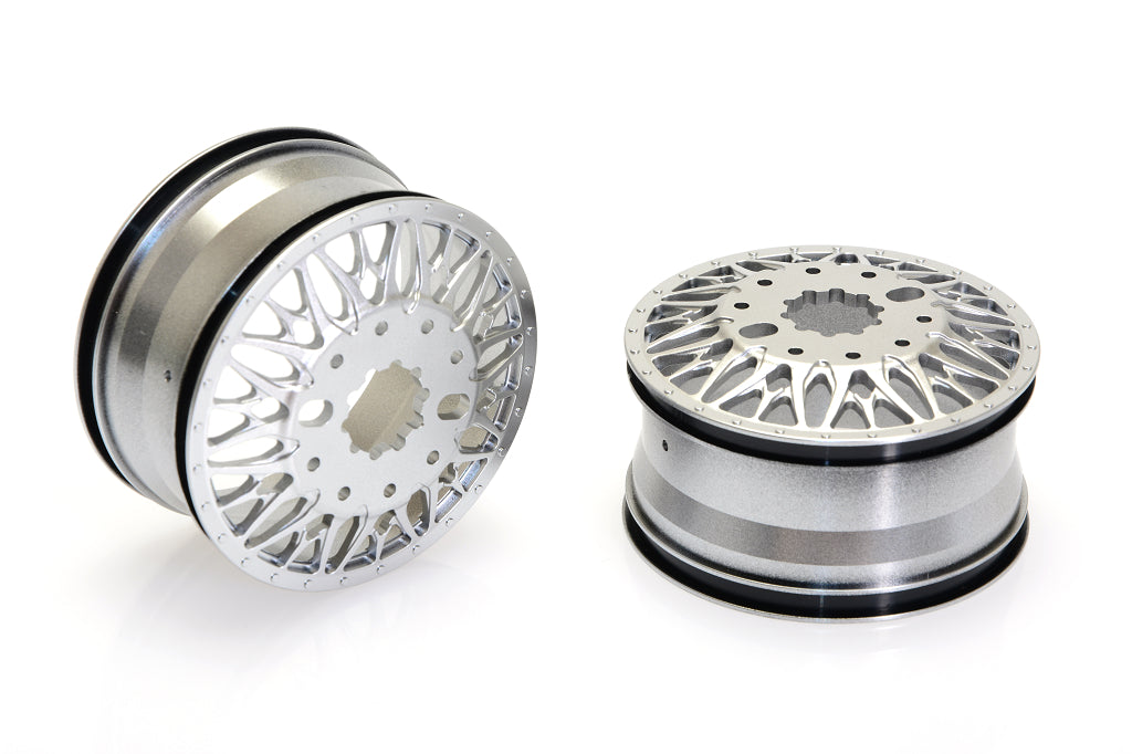 CD0645 KG1 KD014 TRIDENT–D FRONT Wheel (SILVER, 40mm width) 2pcs - Cen Racing USA