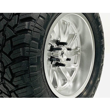 CKD0618 KAOS Bullet Wheel Lug (BLACK chrome, M2.0 studs, w/tool, 24pcs For KG1 Wheels) - HeliDirect
