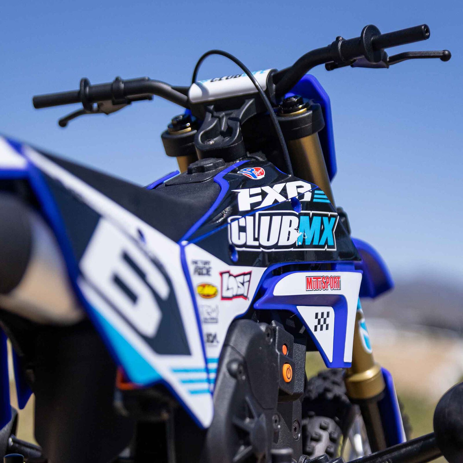 Losi 1/4 Promoto-MX Motorcycle RTR, Club MX - BLUE - HeliDirect
