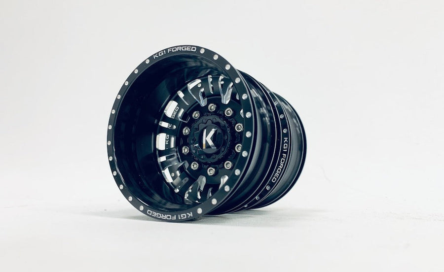 CKD0601 KG1 KD004 DUEL CNC Metal Front Dually Wheel (2 pcs, w/cap. decal & screws) - HeliDirect